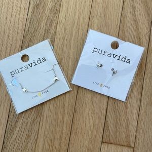 Pura vida necklace and earrings
